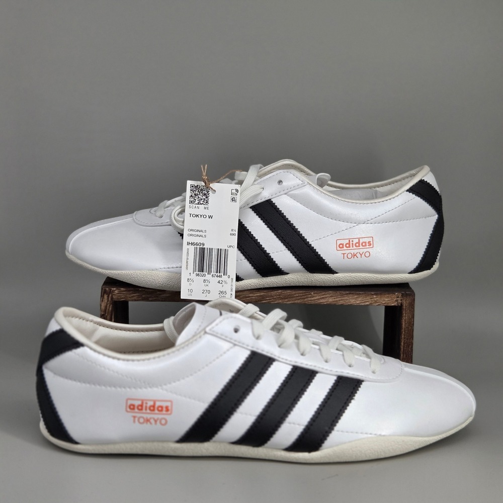 Adidas Tokyo W Women Size 10 White Black IH6609 Retro Low Top Sneakers
